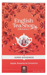 Thé Hibiscus à l'églantier, pomme, cannelle et menthe poivrée (20x2) BIO 40 g ENGLISH TEA SHOP BIO